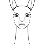 Llama Croft sketch, Front